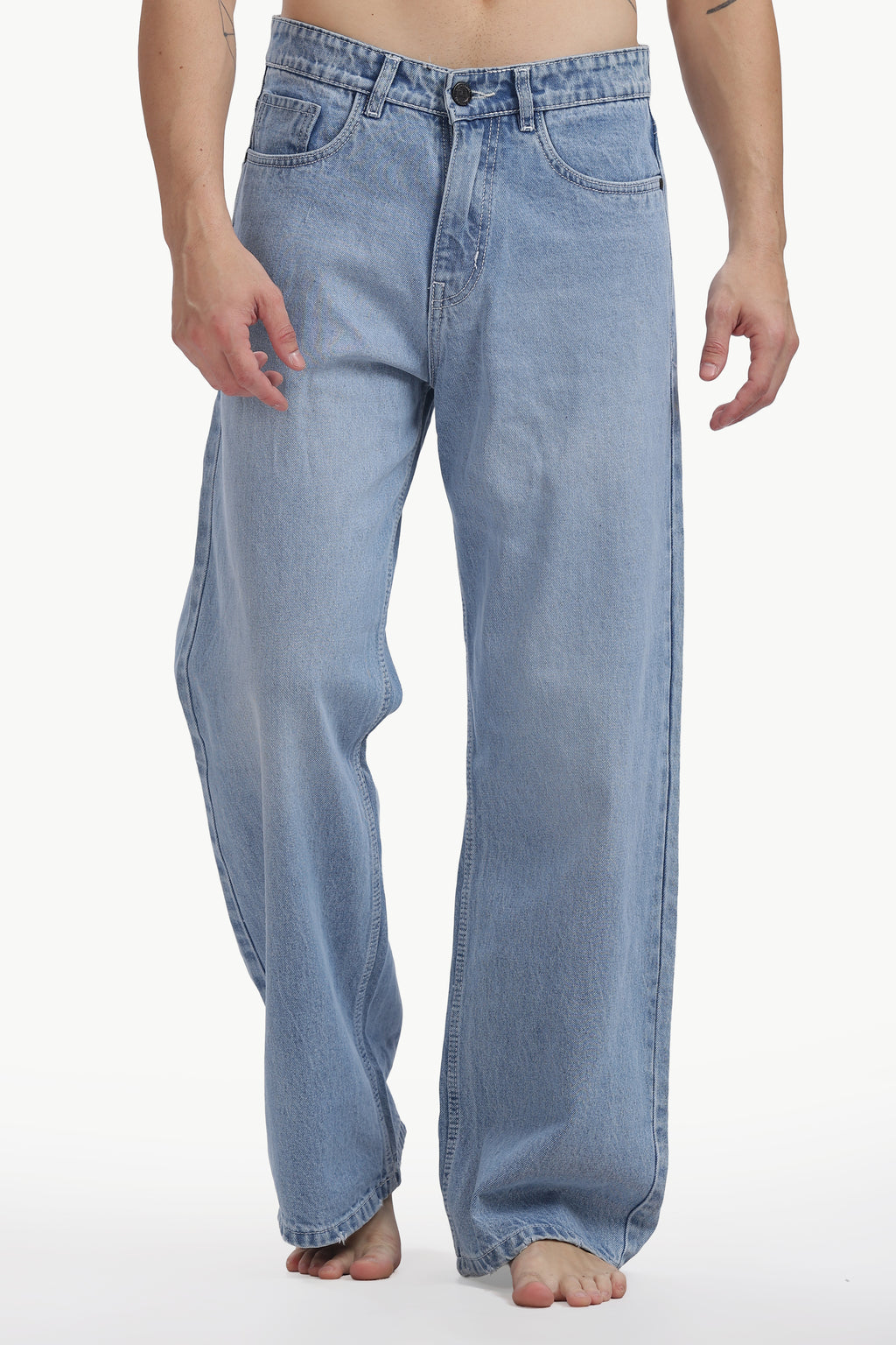 Retro Blue Loose Straight Jean