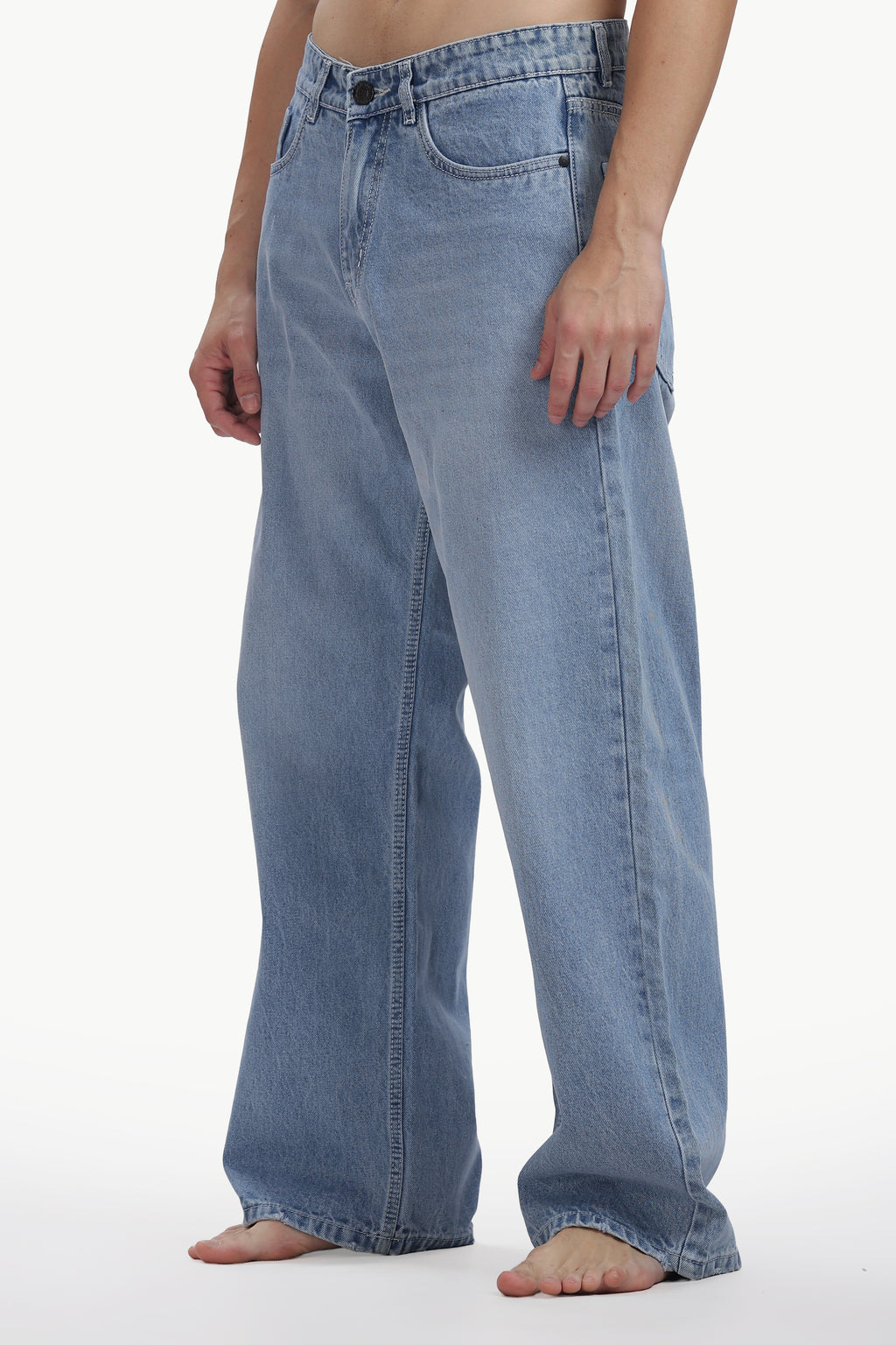 Retro Blue Loose Straight Jean