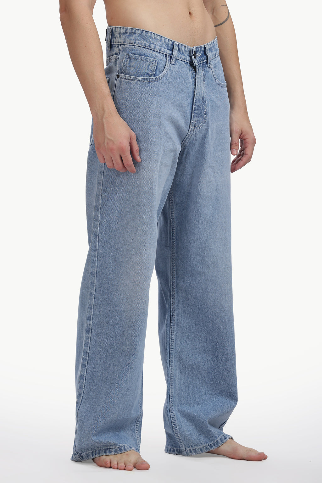 Retro Blue Loose Straight Jean