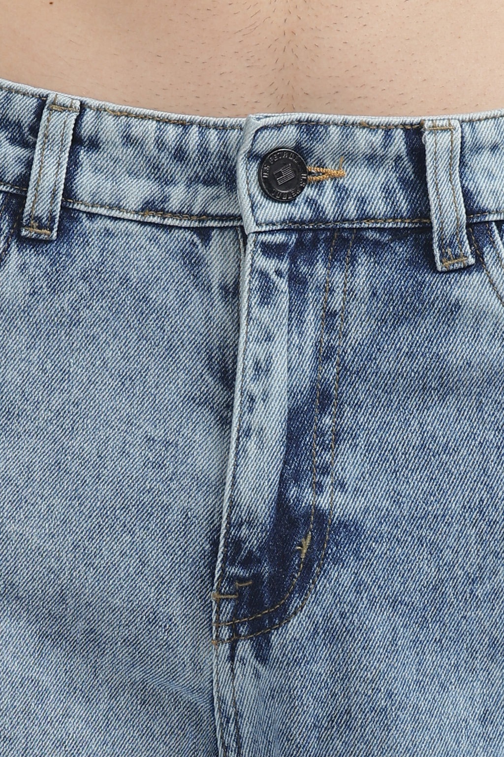 Stonewash Blue Relaxed Straight Jean