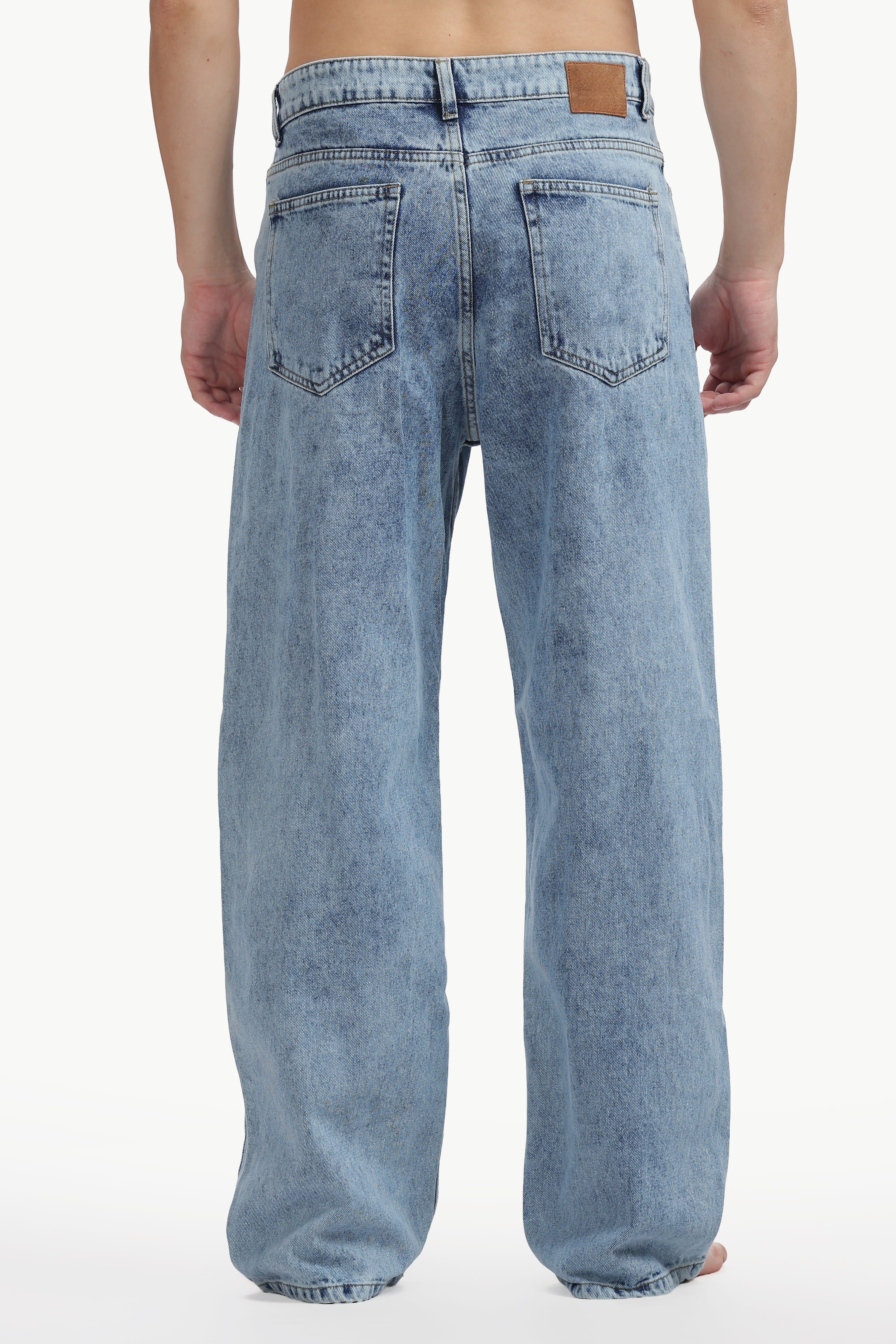 Stonewash Blue Relaxed Straight Jean