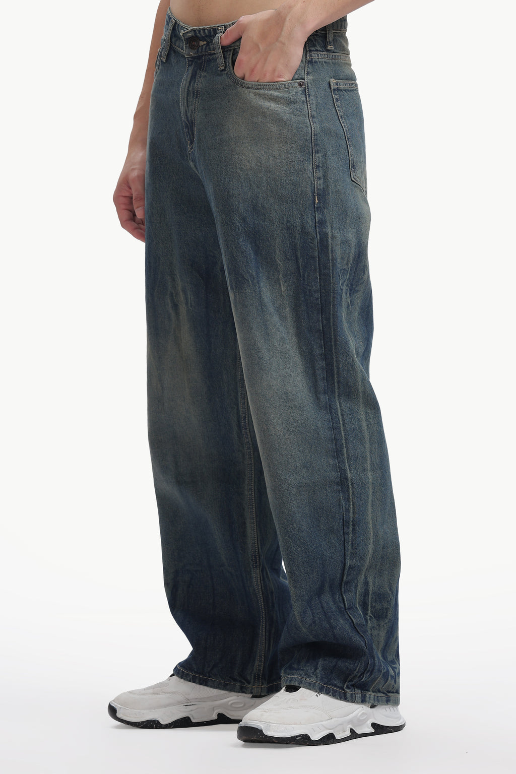 Faded Indigo Loose Fit Jeans
