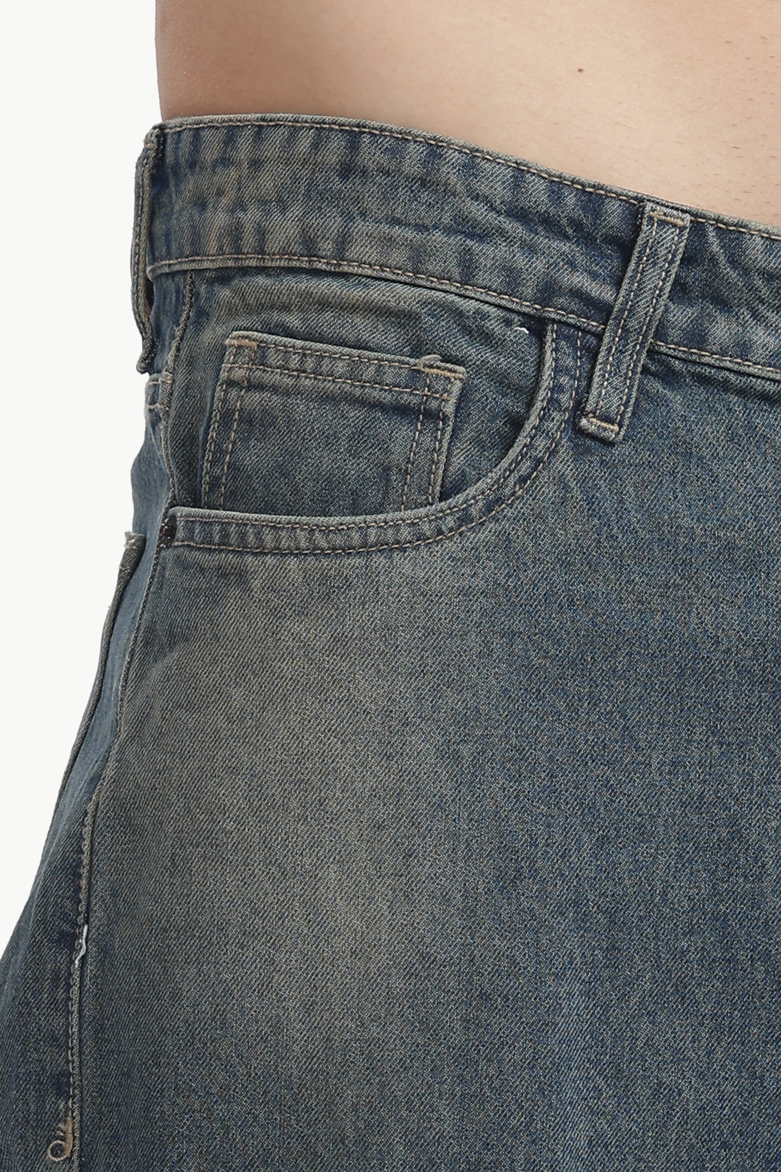 Faded Indigo Loose Fit Jeans