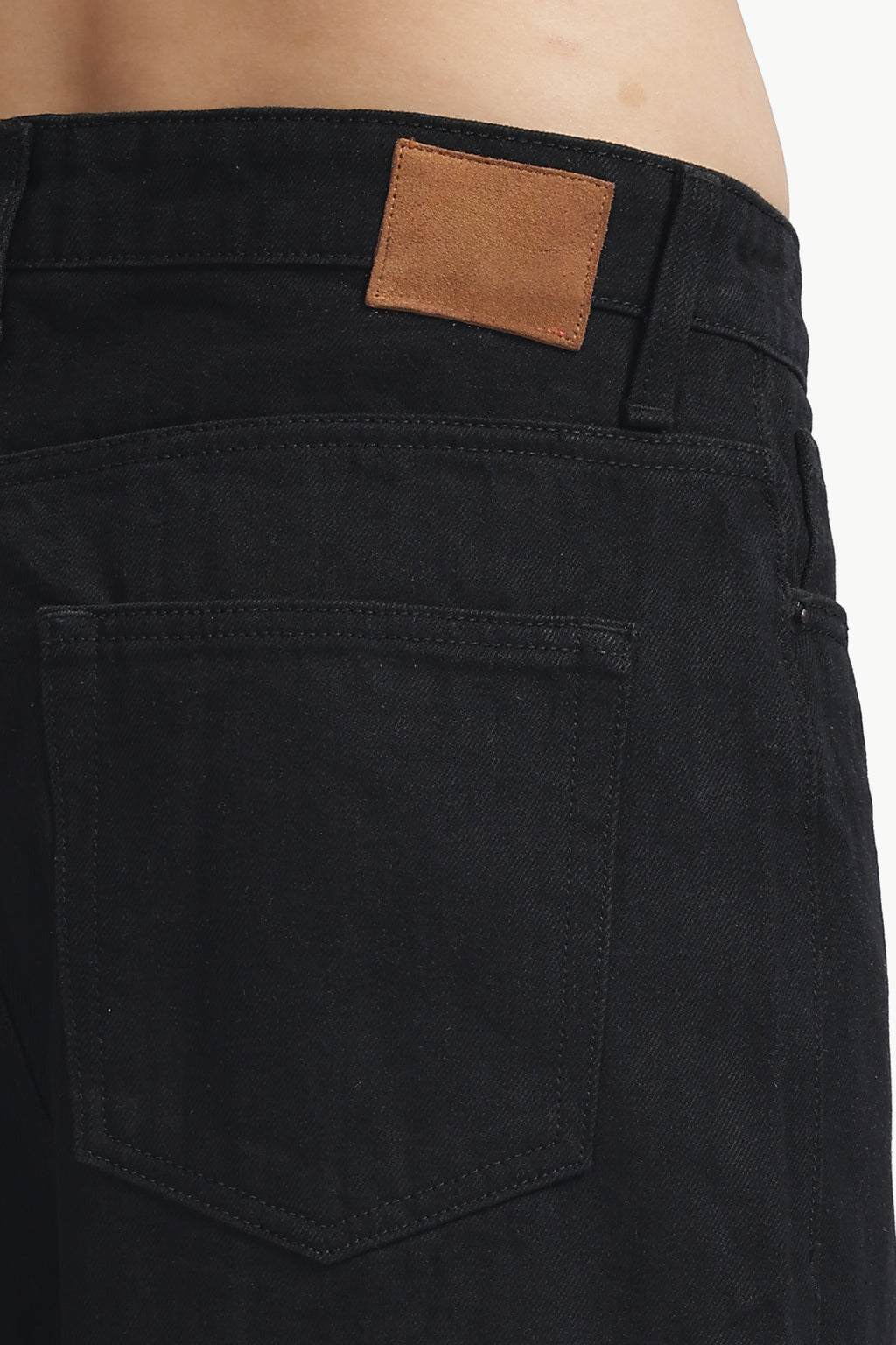 Jet Black Relaxed Wide Jeans