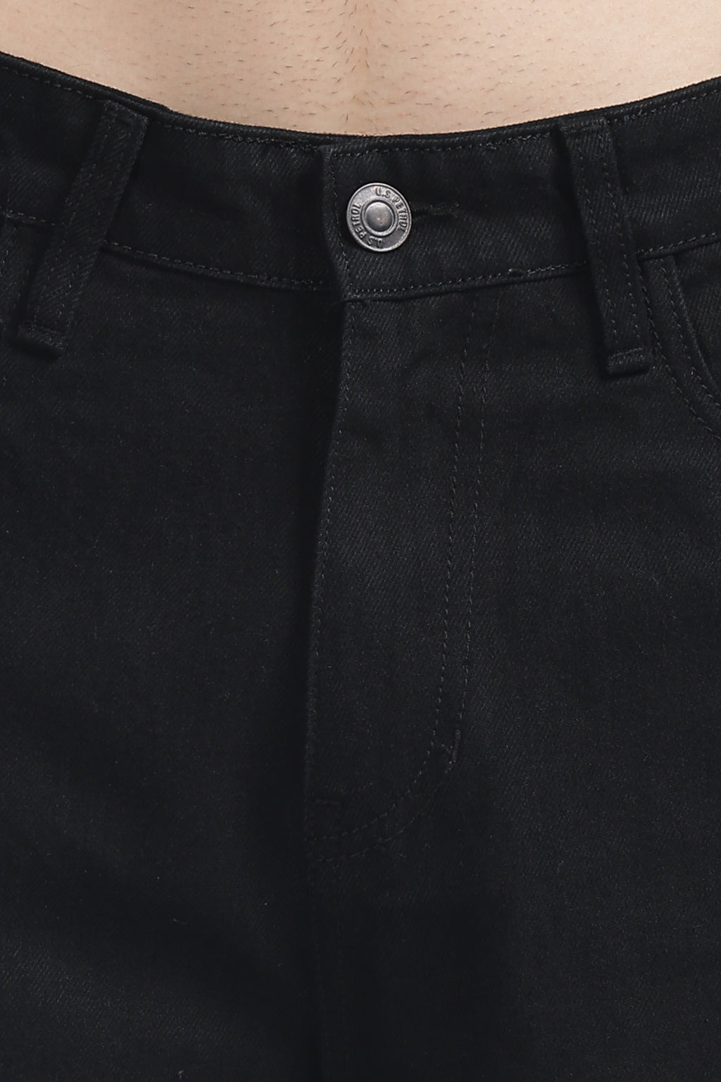 Jet Black Relaxed Wide Jeans