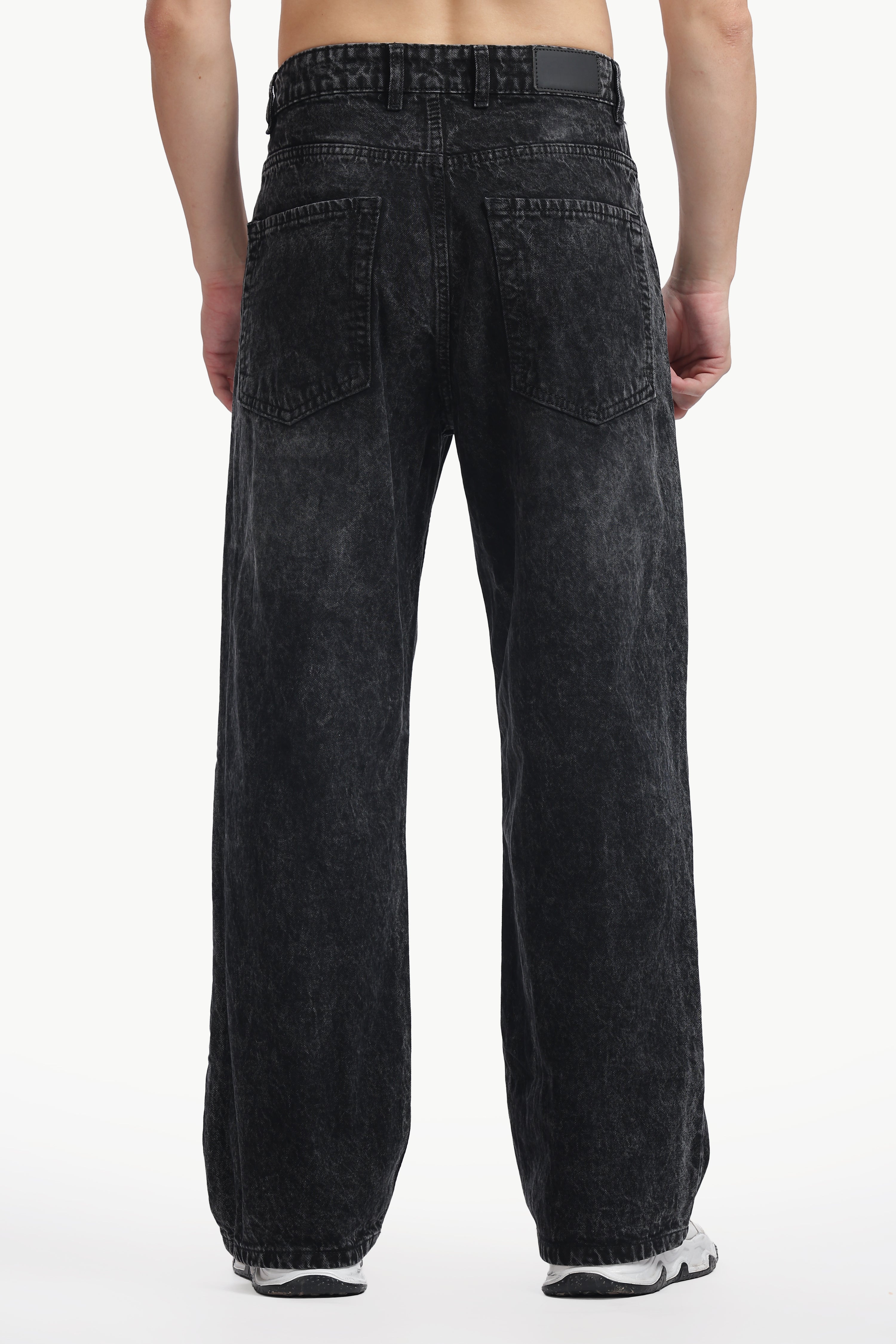 Noir Fade Relaxed Wide Jeans