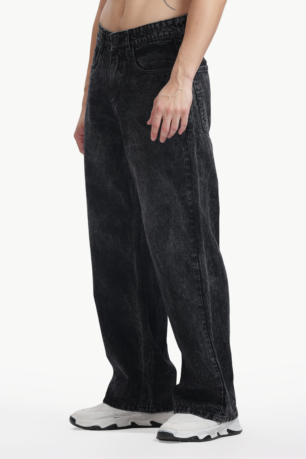 Noir Fade Relaxed Wide Jeans