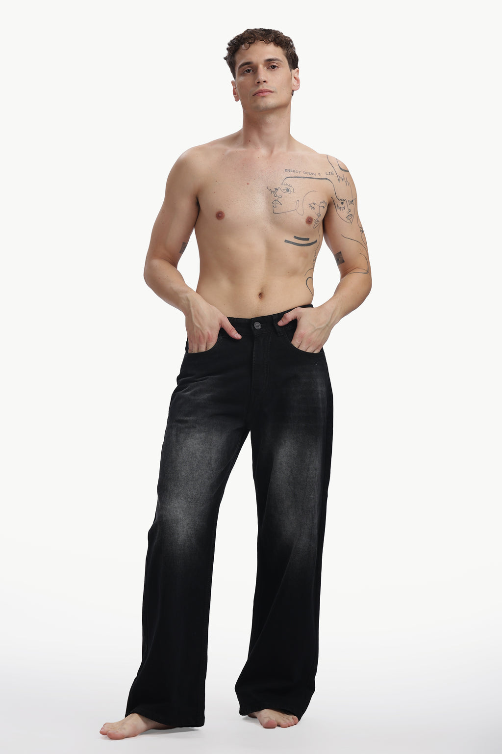 Shadow Fade Wide Straight Jeans
