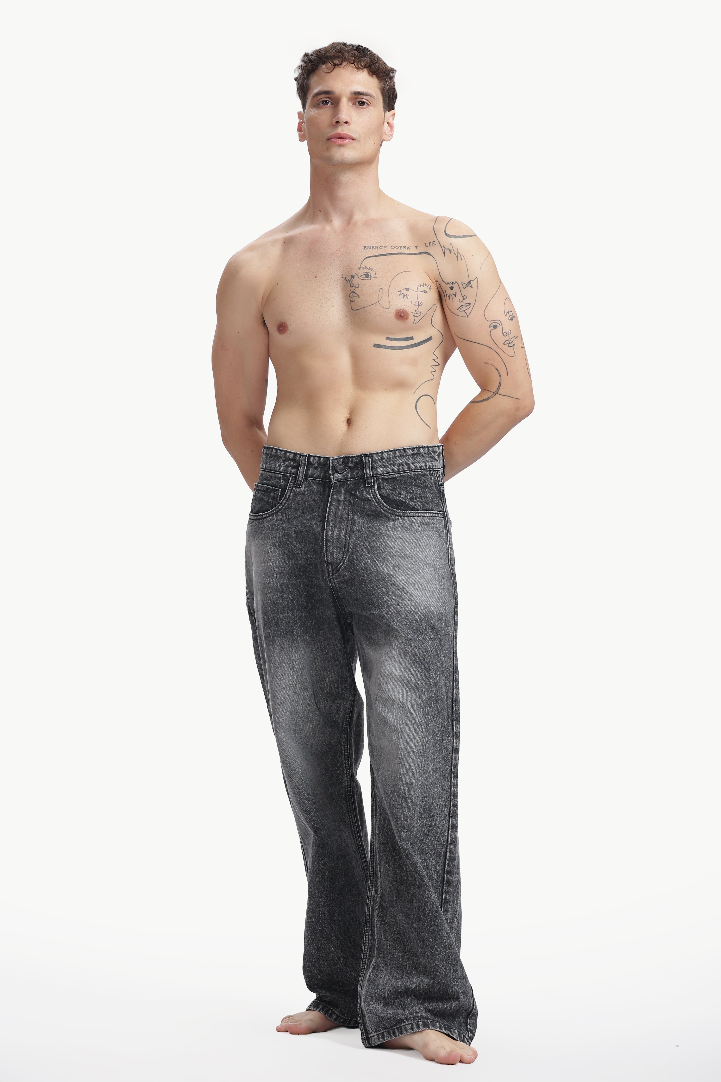 Graphite Vintage Wide Leg Jeans