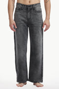 Slate Black Wide Straight Jeans