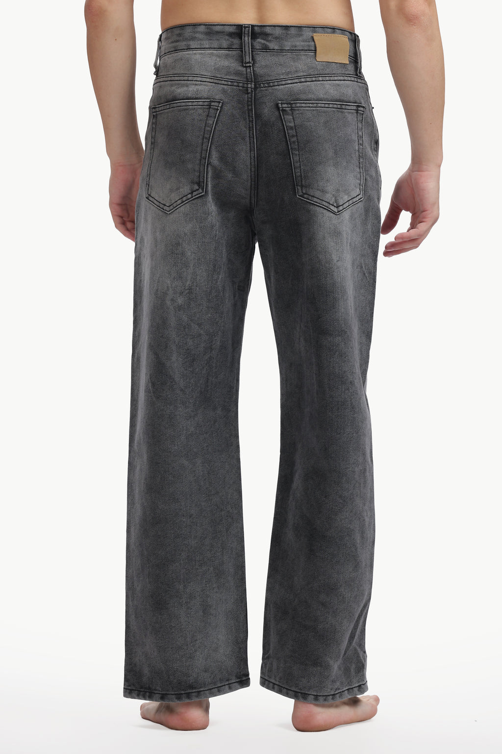 Slate Black Wide Straight Jeans