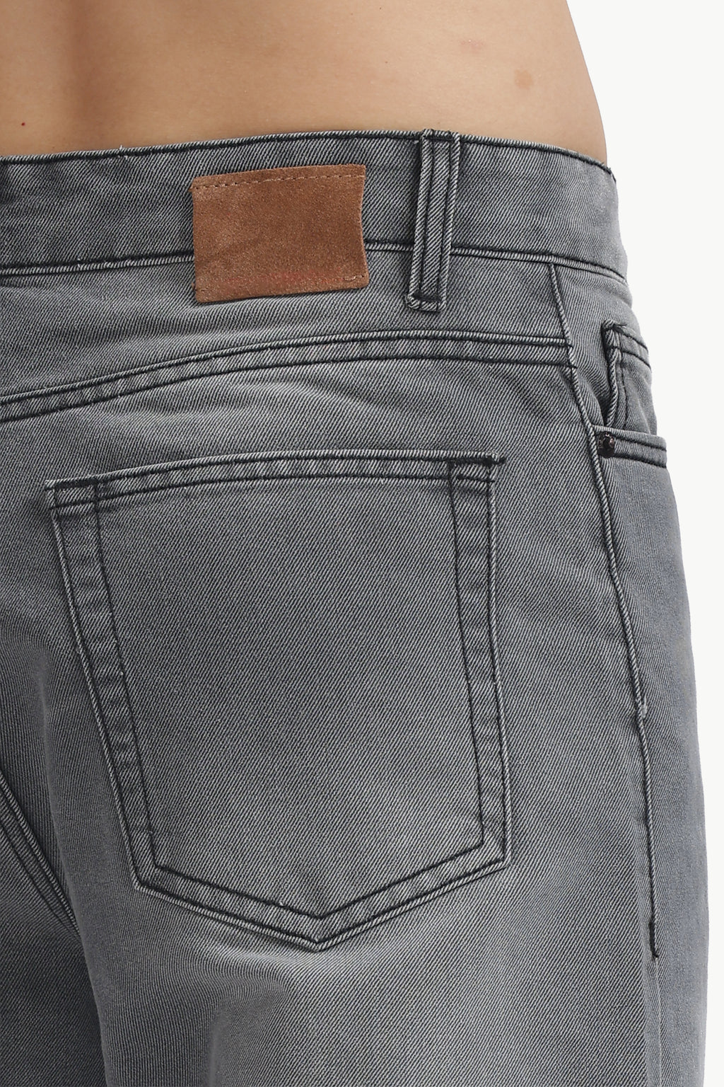 Ash Grey Relaxed Straight Jeans