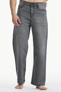 Ash Grey Relaxed Straight Jeans