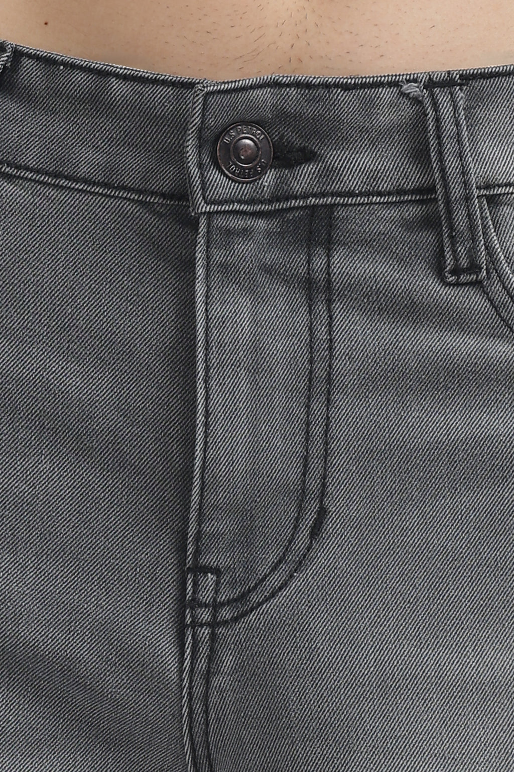 Ash Grey Relaxed Straight Jeans