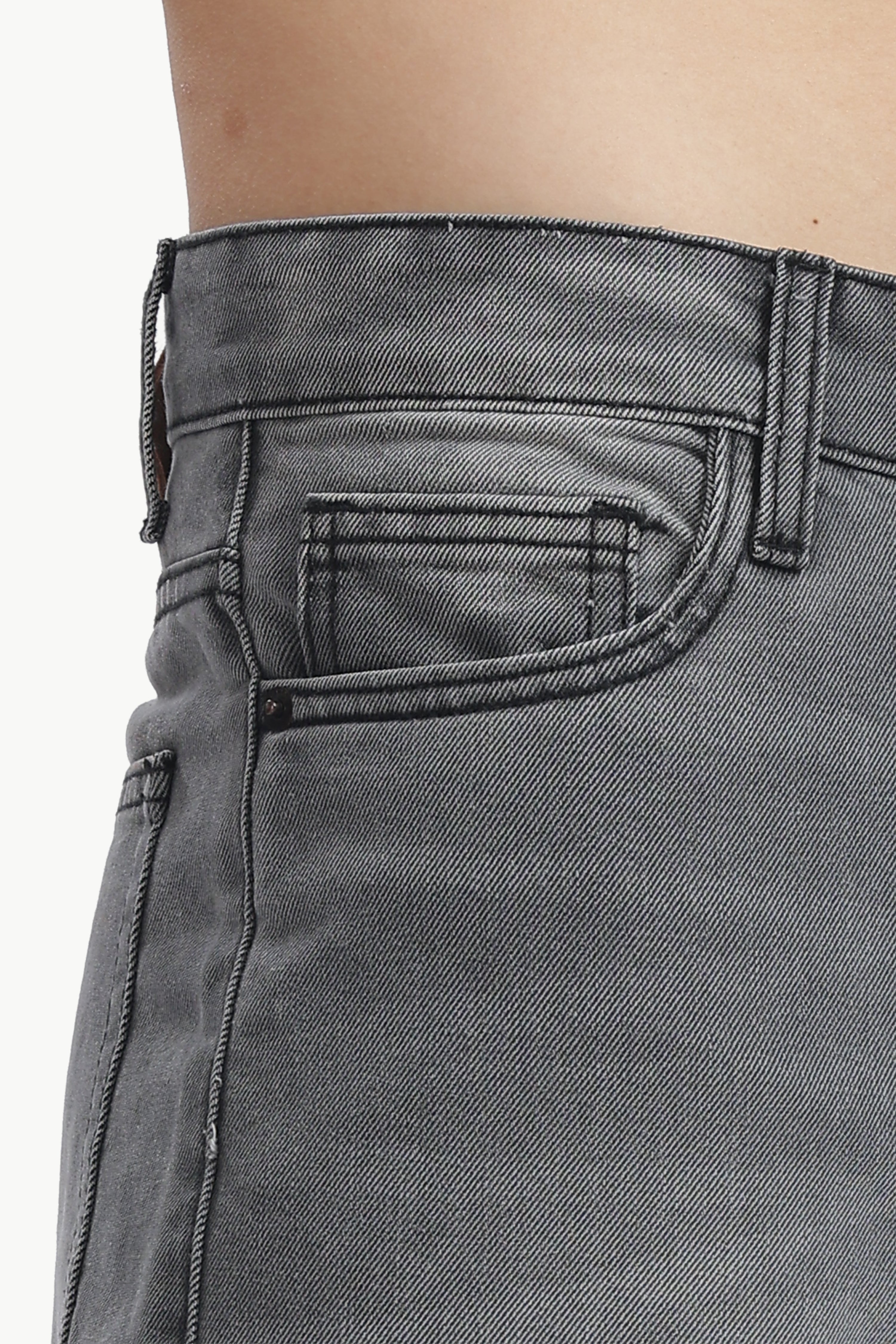 Ash Grey Relaxed Straight Jeans