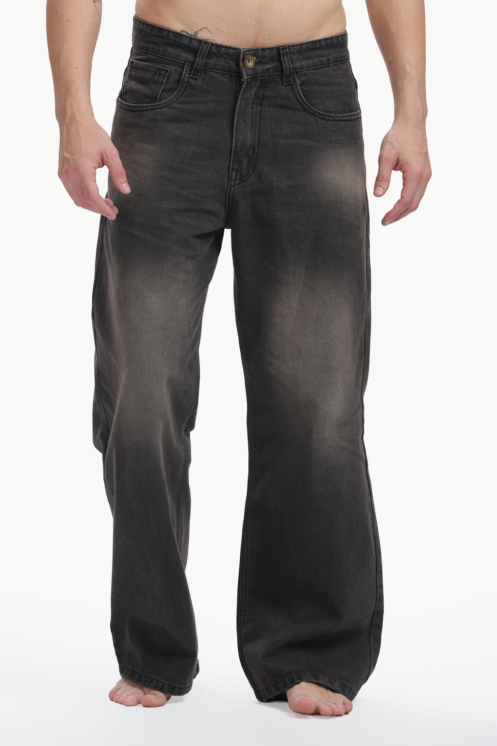 Charcoal Dust Wide Jeans