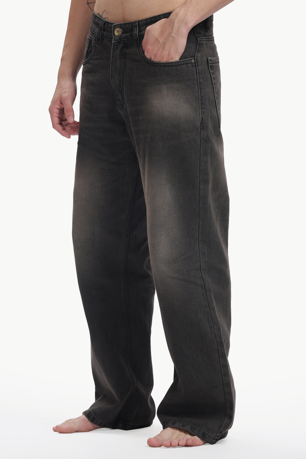 Charcoal Dust Wide Jeans