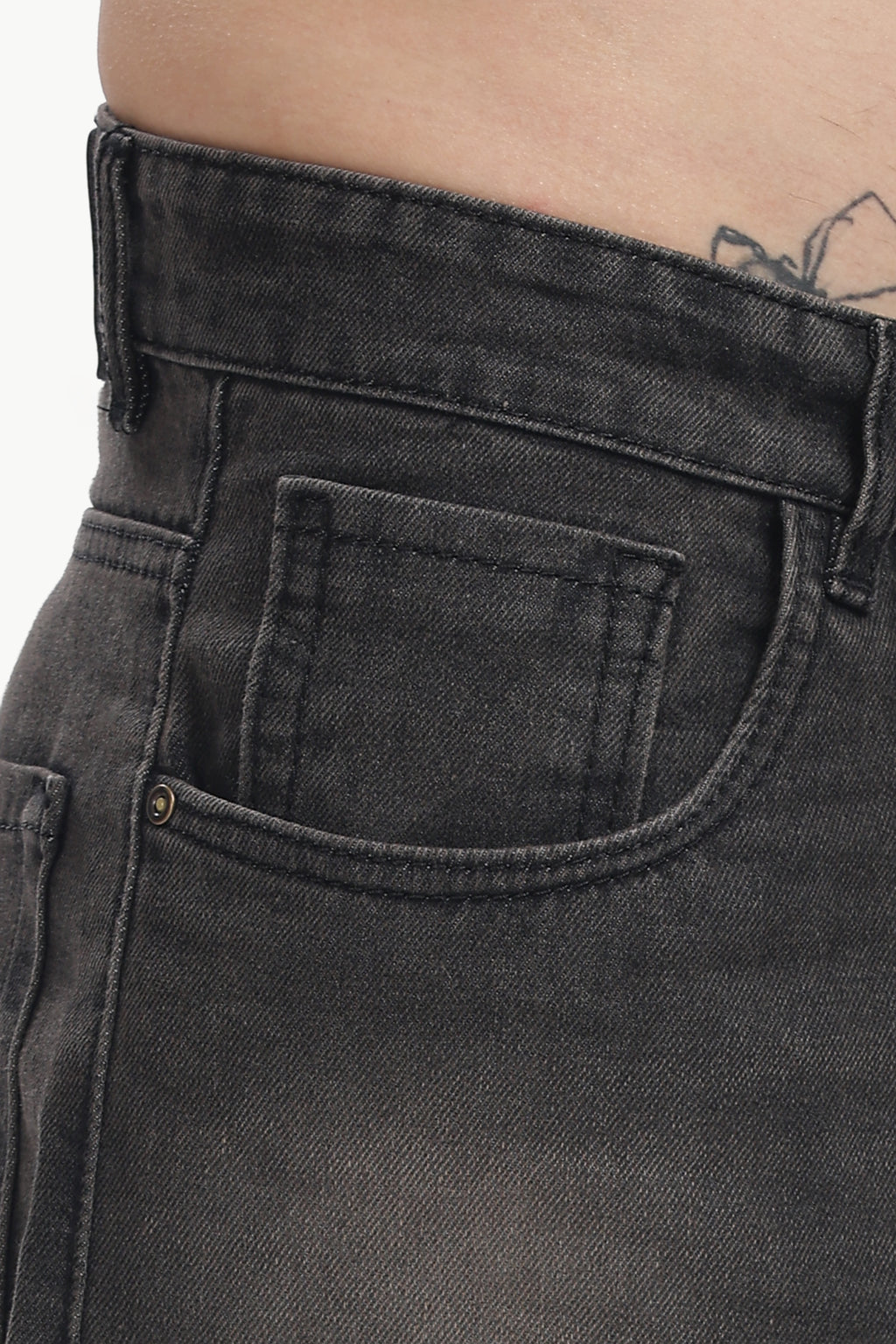 Charcoal Dust Wide Jeans