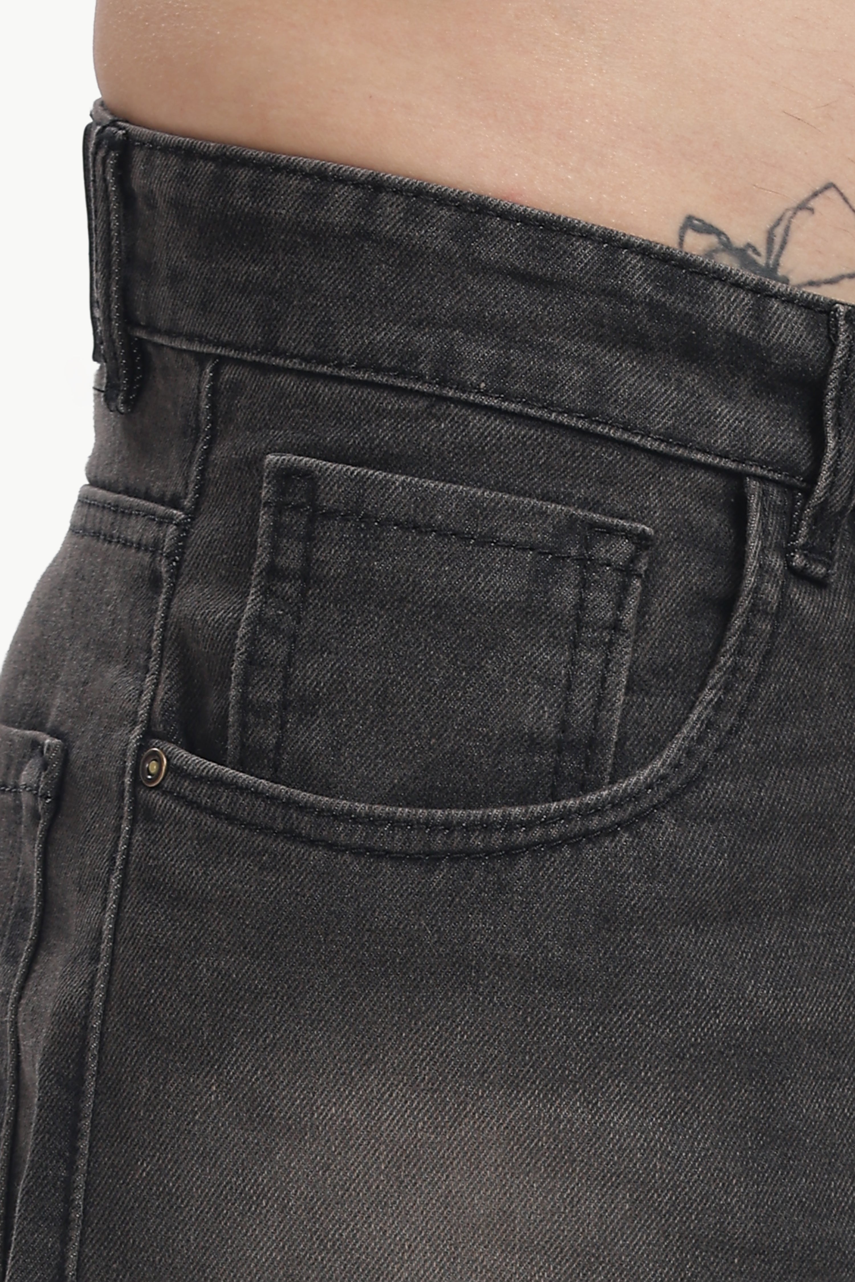 Charcoal Dust Wide Jeans