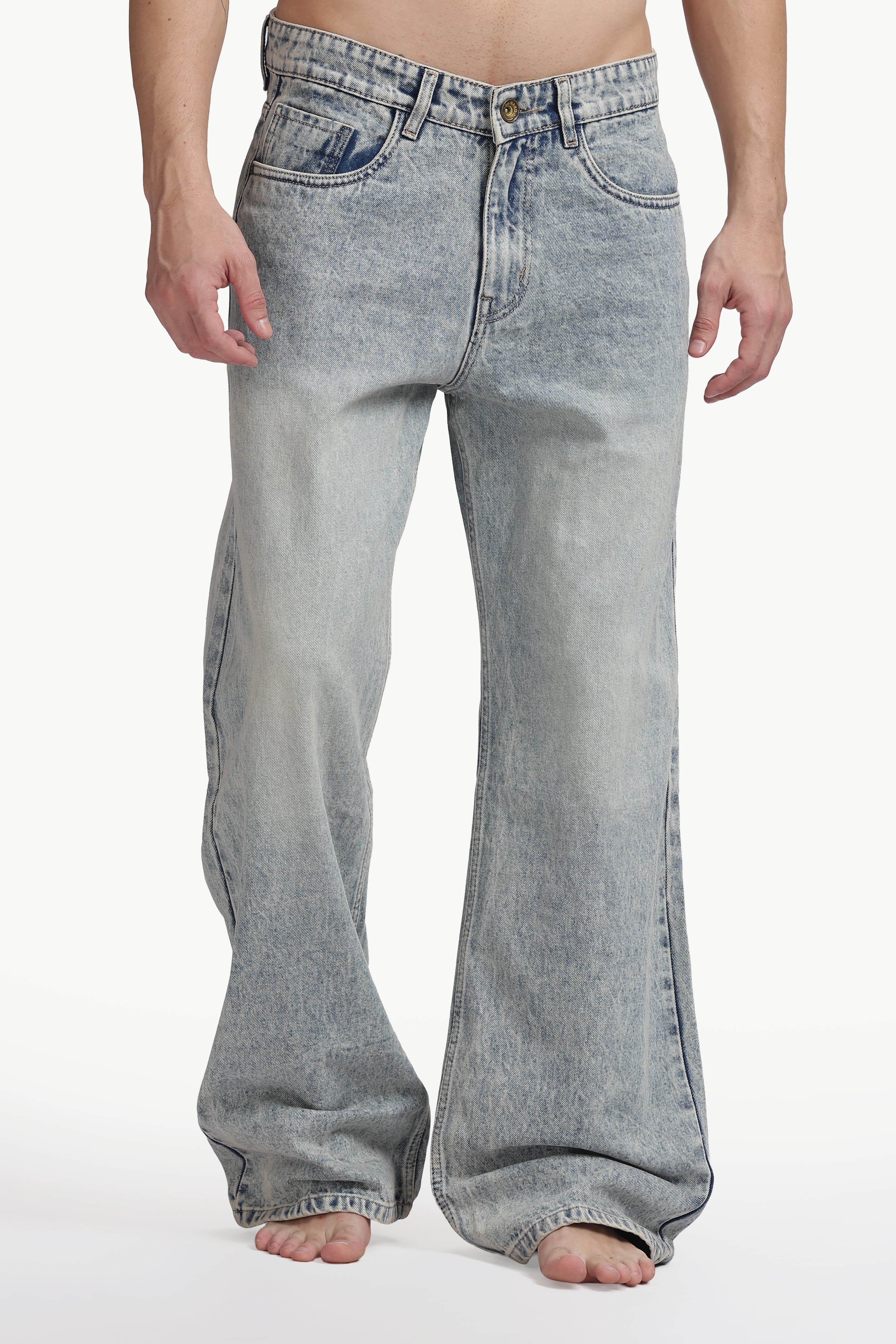 Silver Frost Baggy Jeans