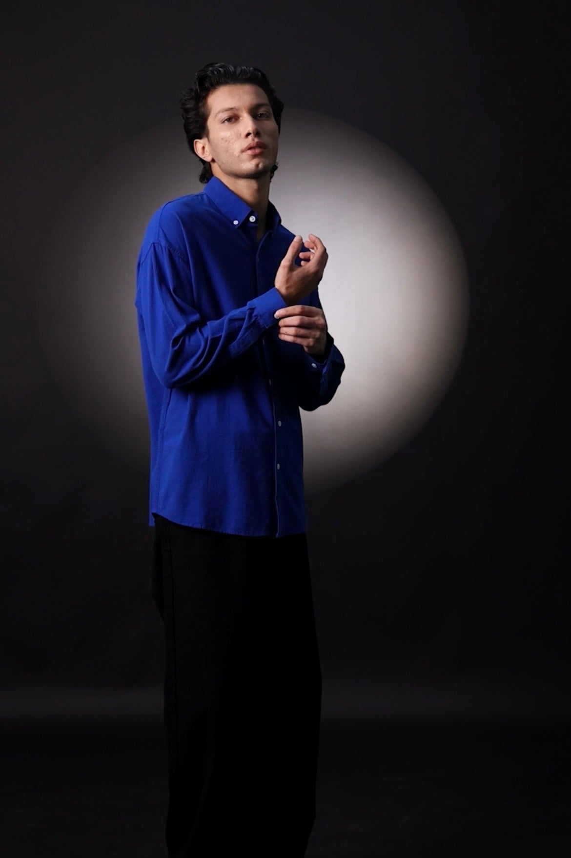 REGULAR FIT PLAIN SHIRT ROYAL BLUE