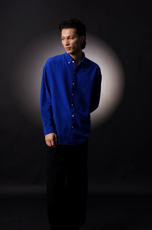 REGULAR FIT PLAIN SHIRT ROYAL BLUE